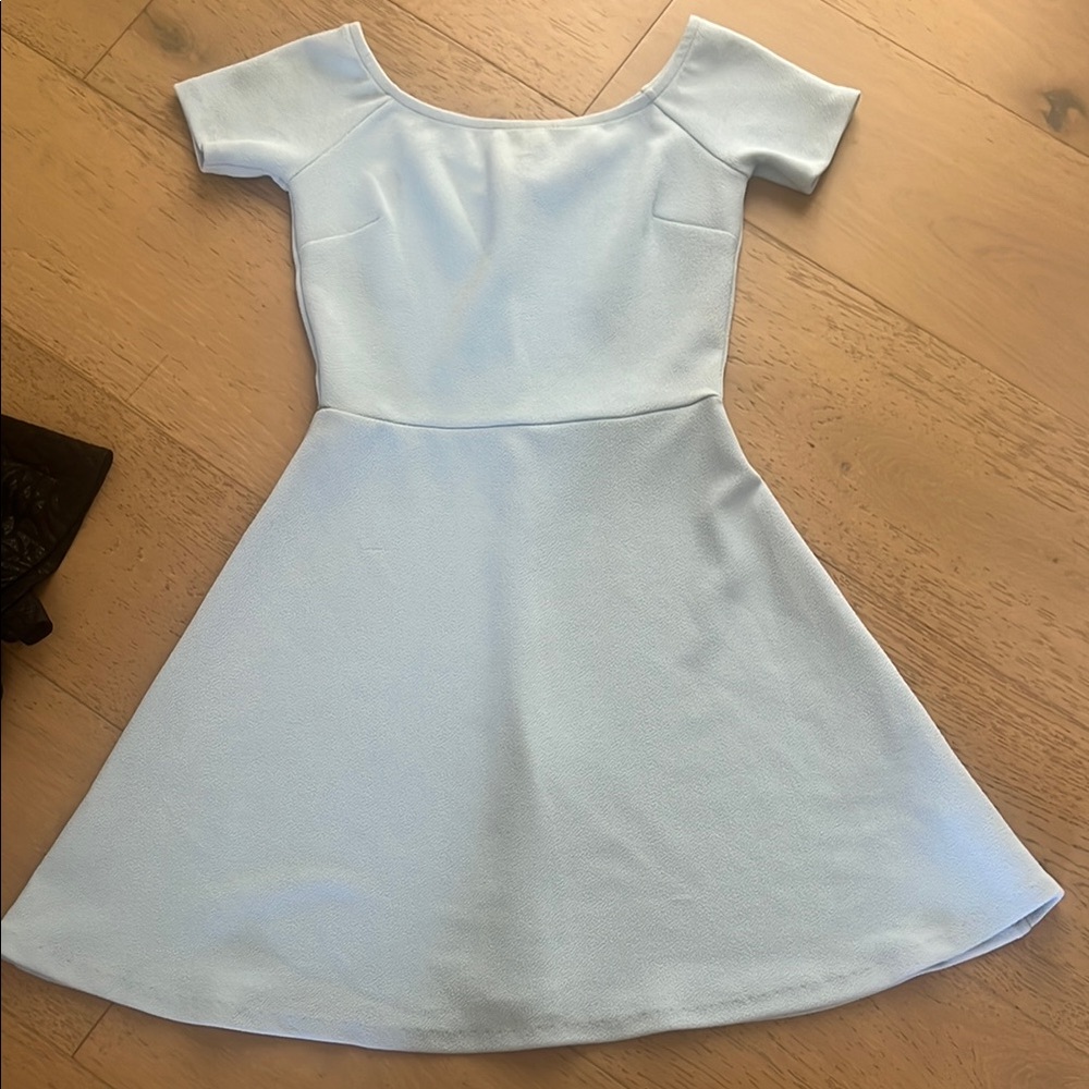 Elegant Light Blue Girls Dress